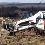 Chargeur avec débroussailleuse forestière